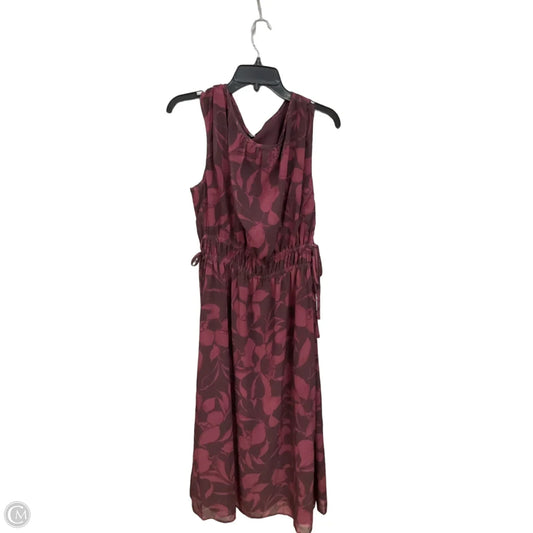 Dress Casual Midi By Banana Republic In Floral Print, Size: L