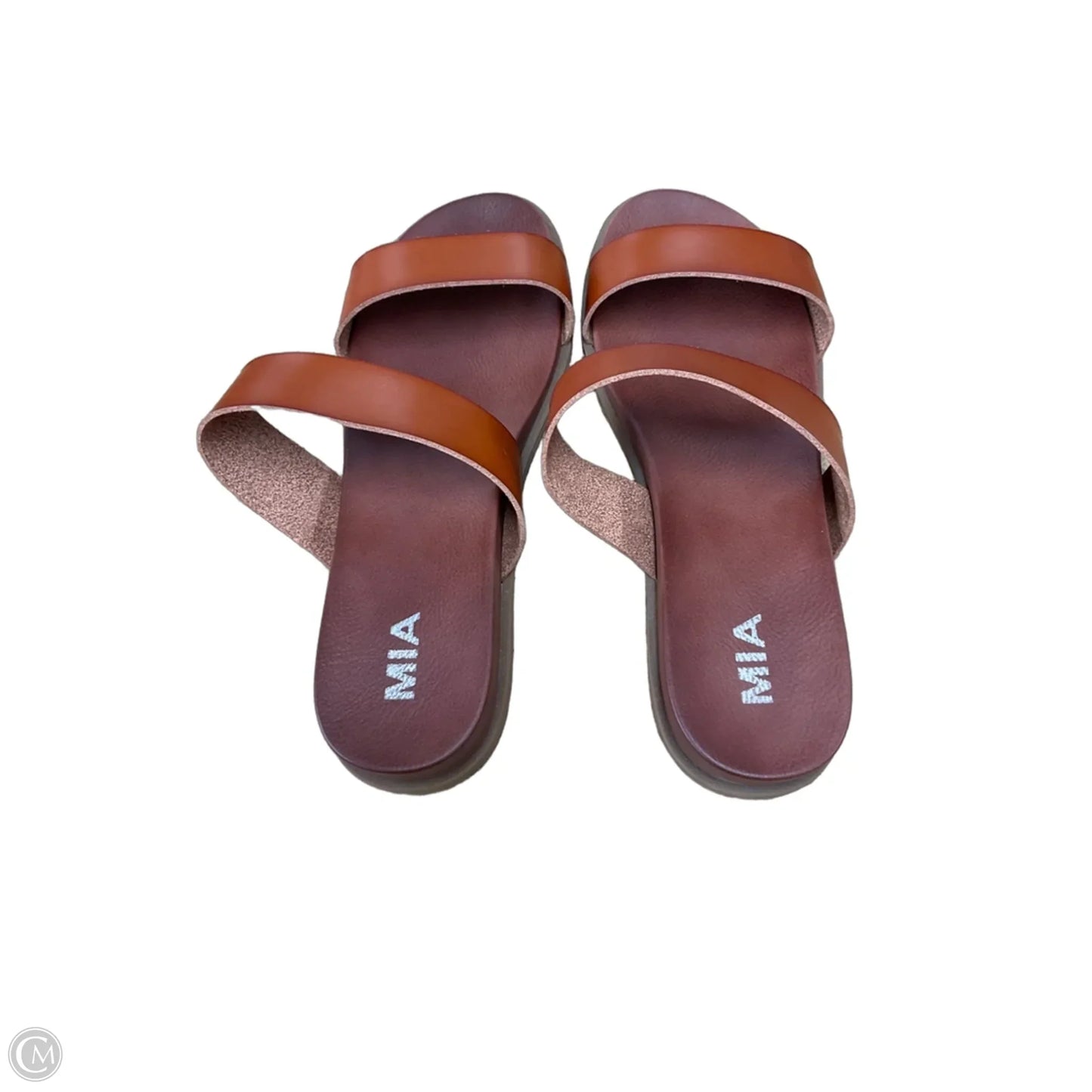 Sandals Flats By Mia In Brown, Size: 12