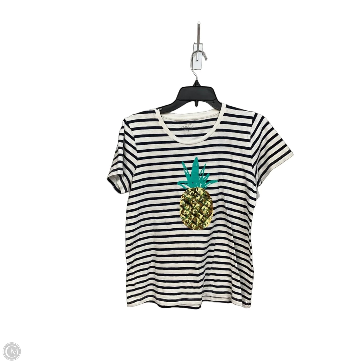 Top Short Sleeve By J. Crew In Striped Pattern, Size: M