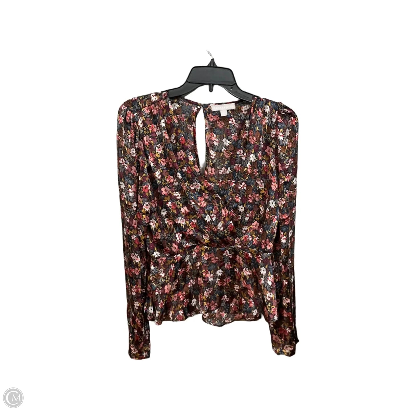 Blouse Long Sleeve By Chelsea 28 In Floral Print, Size: M