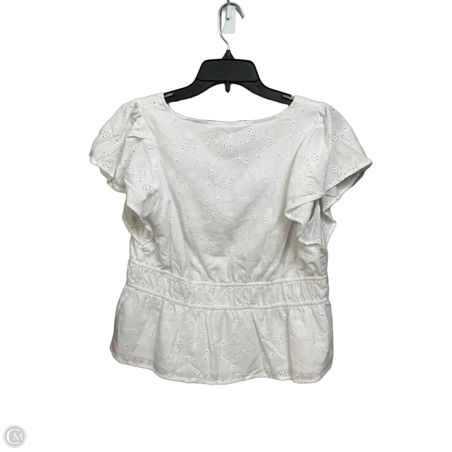 Top Short Sleeve By Time And Tru In White, Size: M