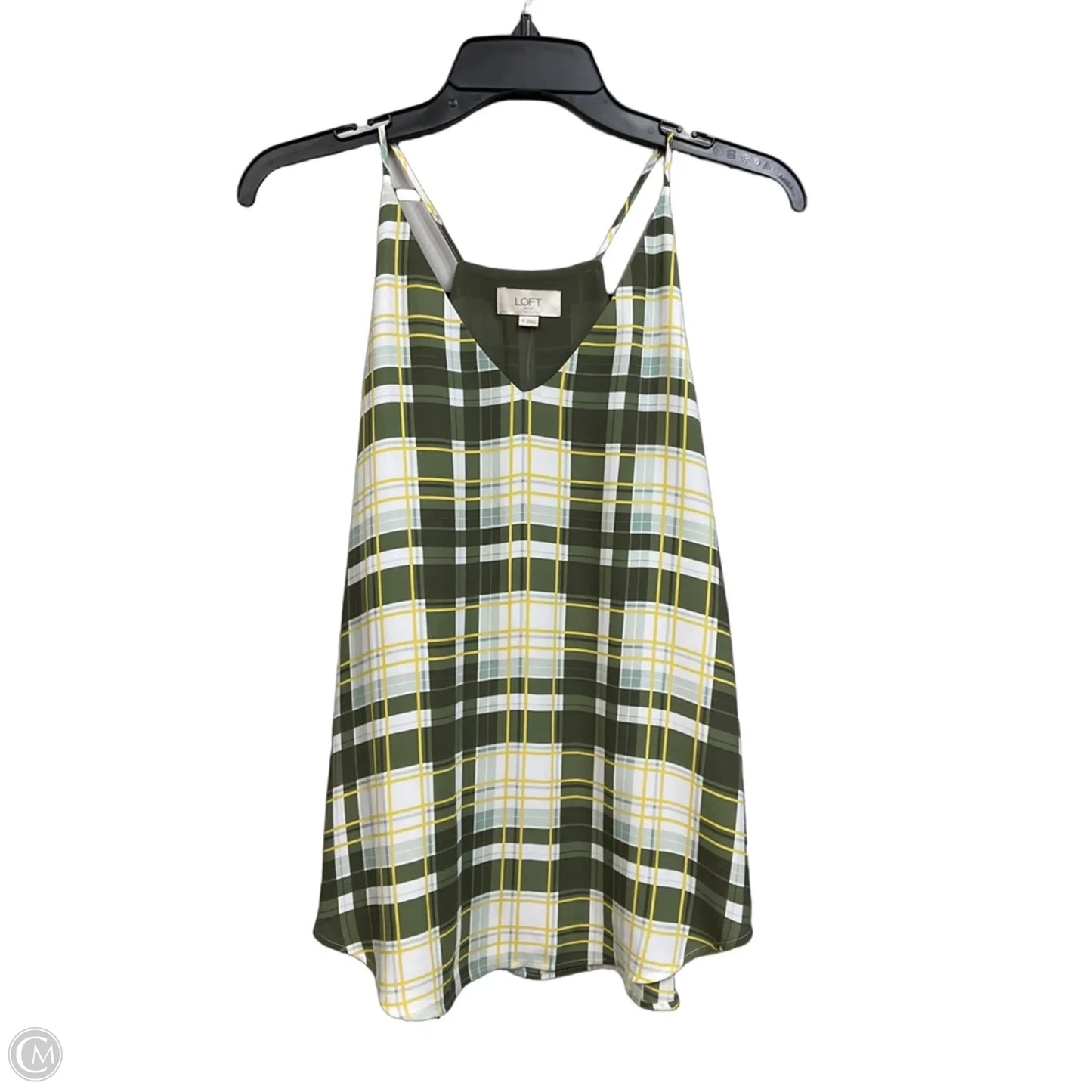 Top Sleeveless By Loft In Plaid Pattern, Size: Xs