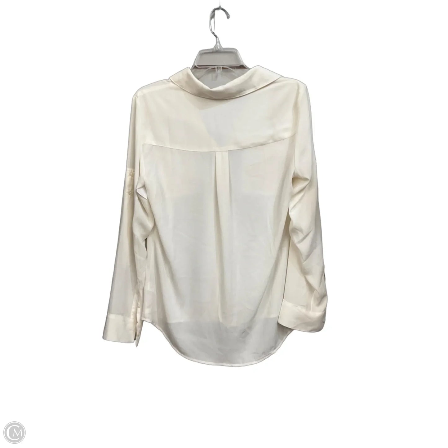Blouse Long Sleeve By Express In Cream, Size: M