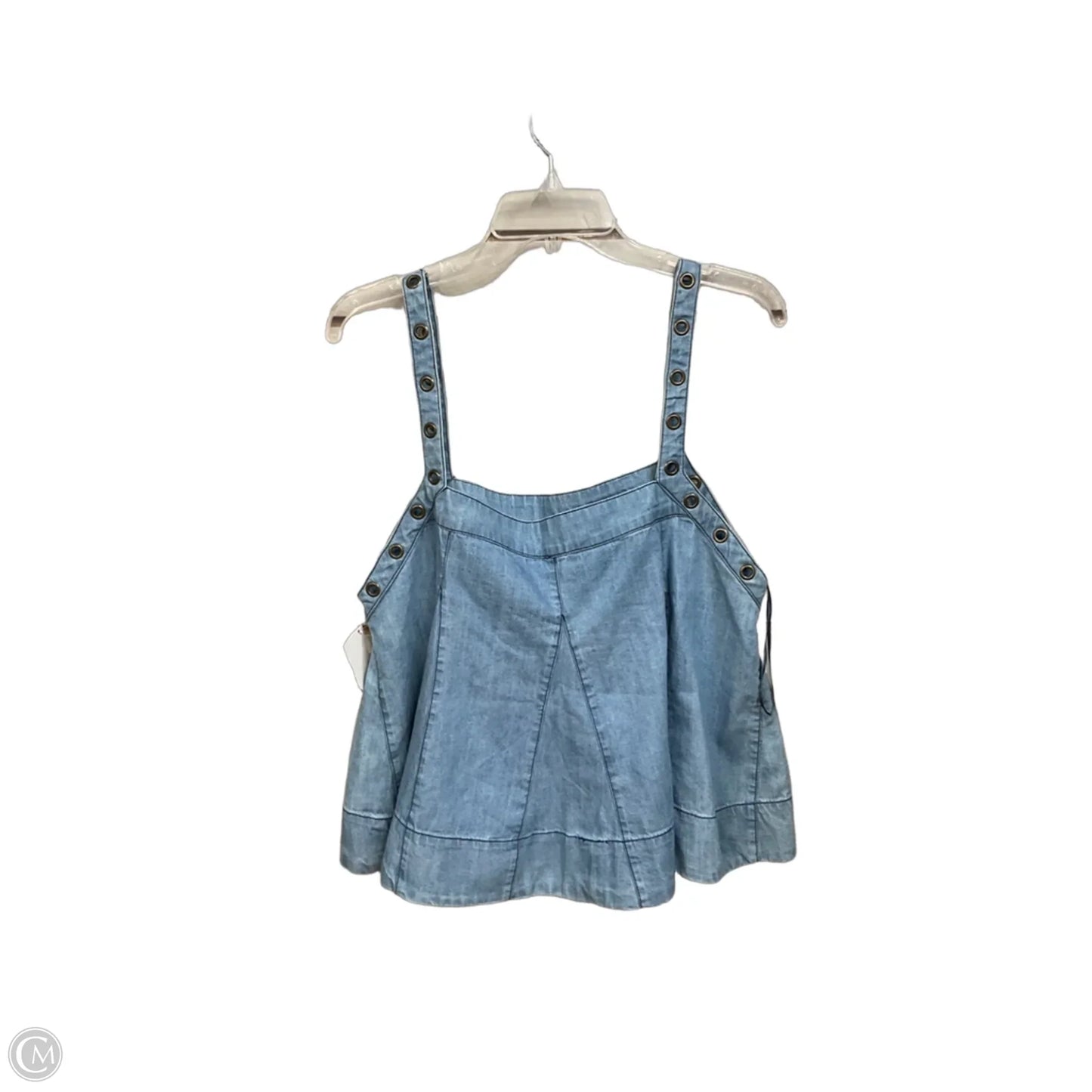 Top Sleeveless By Free People In Blue Denim, Size: M