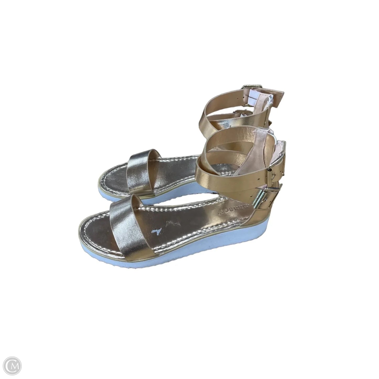 Sandals Flats By Bamboo In Gold, Size: 7