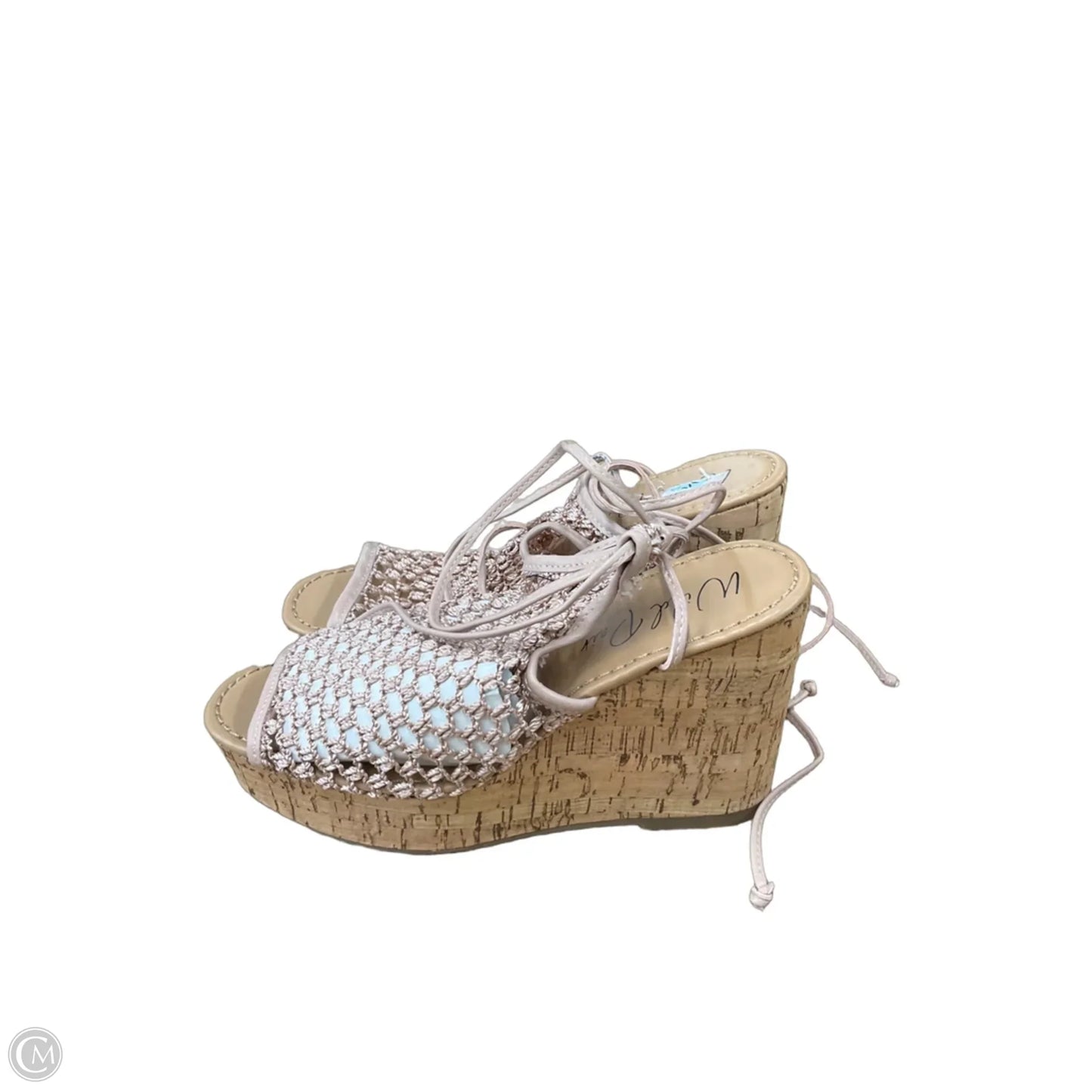 Sandals Heels Wedge By Clothes Mentor In Pink, Size: 6.5
