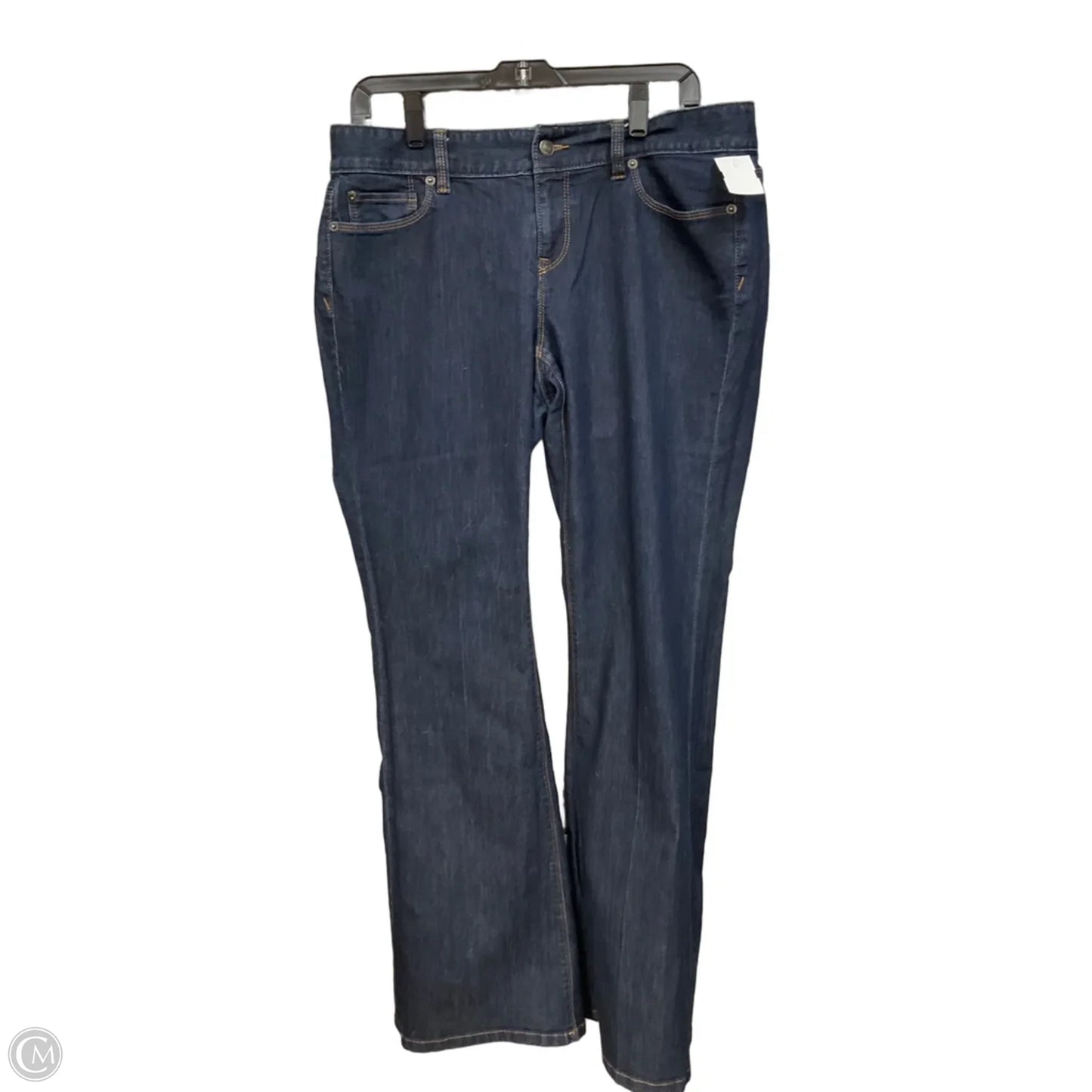 Jeans Flared By Loft In Blue Denim, Size: 10