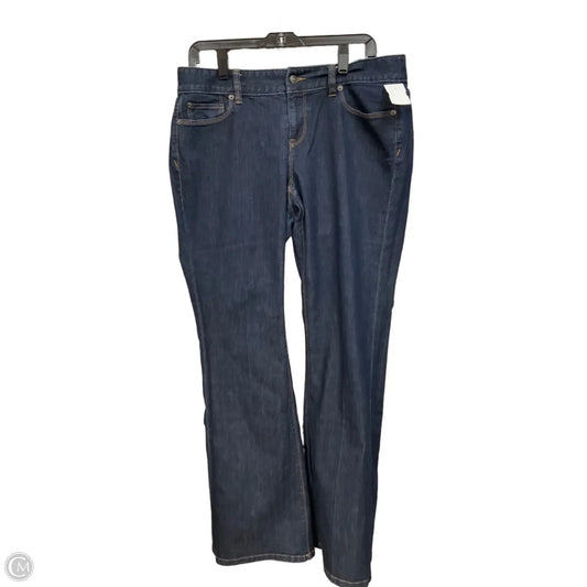 Jeans Flared By Loft In Blue Denim, Size: 10