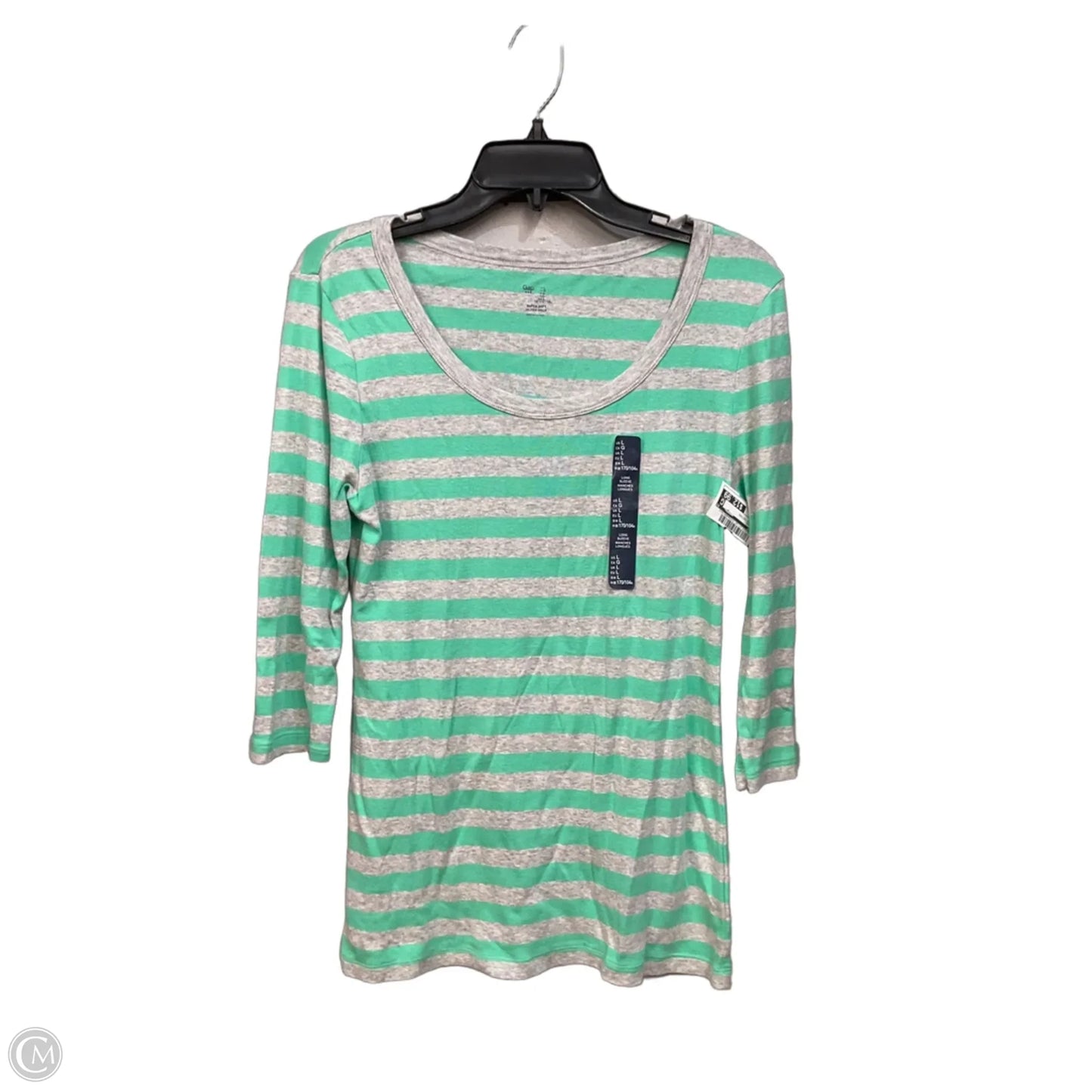 Top Long Sleeve By Gap In Striped Pattern, Size: L