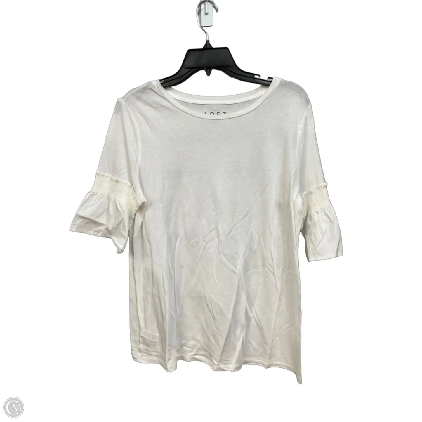 Top Short Sleeve By Loft In White, Size: M