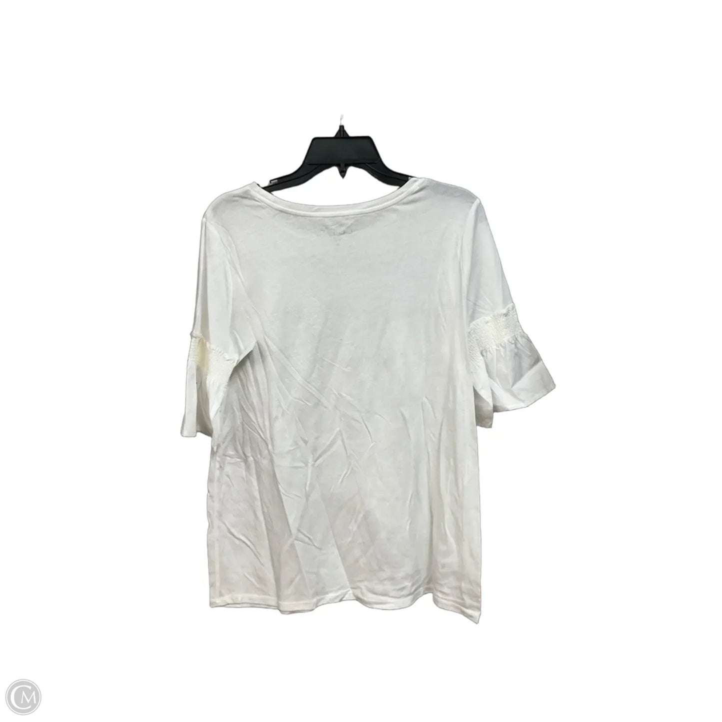 Top Short Sleeve By Loft In White, Size: M