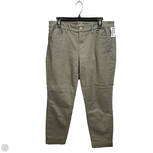 Jeans Skinny By Loft In Green Denim, Size: 12