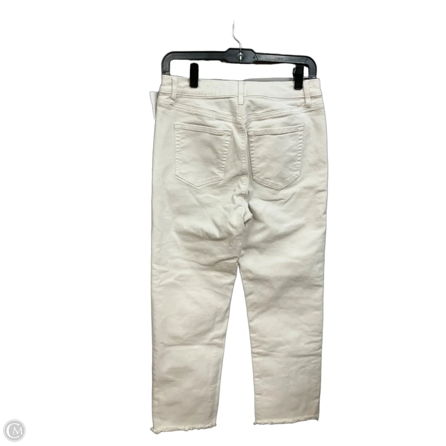 Jeans Straight By Loft In Cream Denim, Size: 4