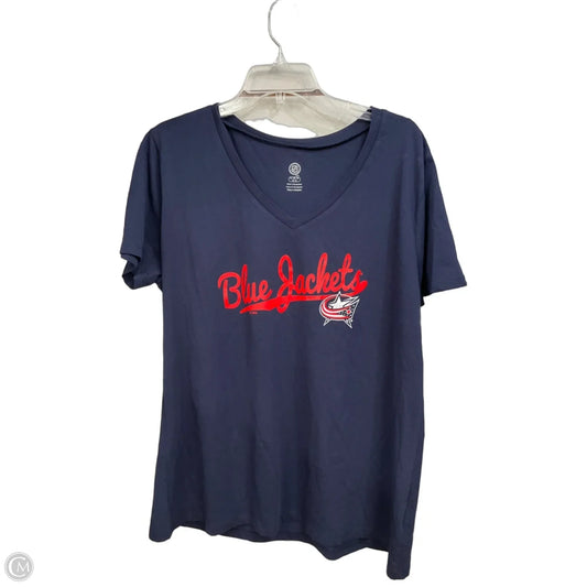 Athletic Top Short Sleeve By Nhl In Blue, Size: Xl
