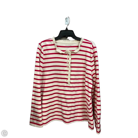 Top Long Sleeve By Talbots In Striped Pattern, Size: Xl
