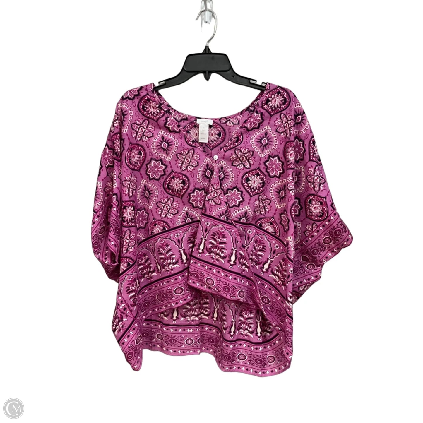 Poncho By Pure Jill In Floral Print, Size: Osfm