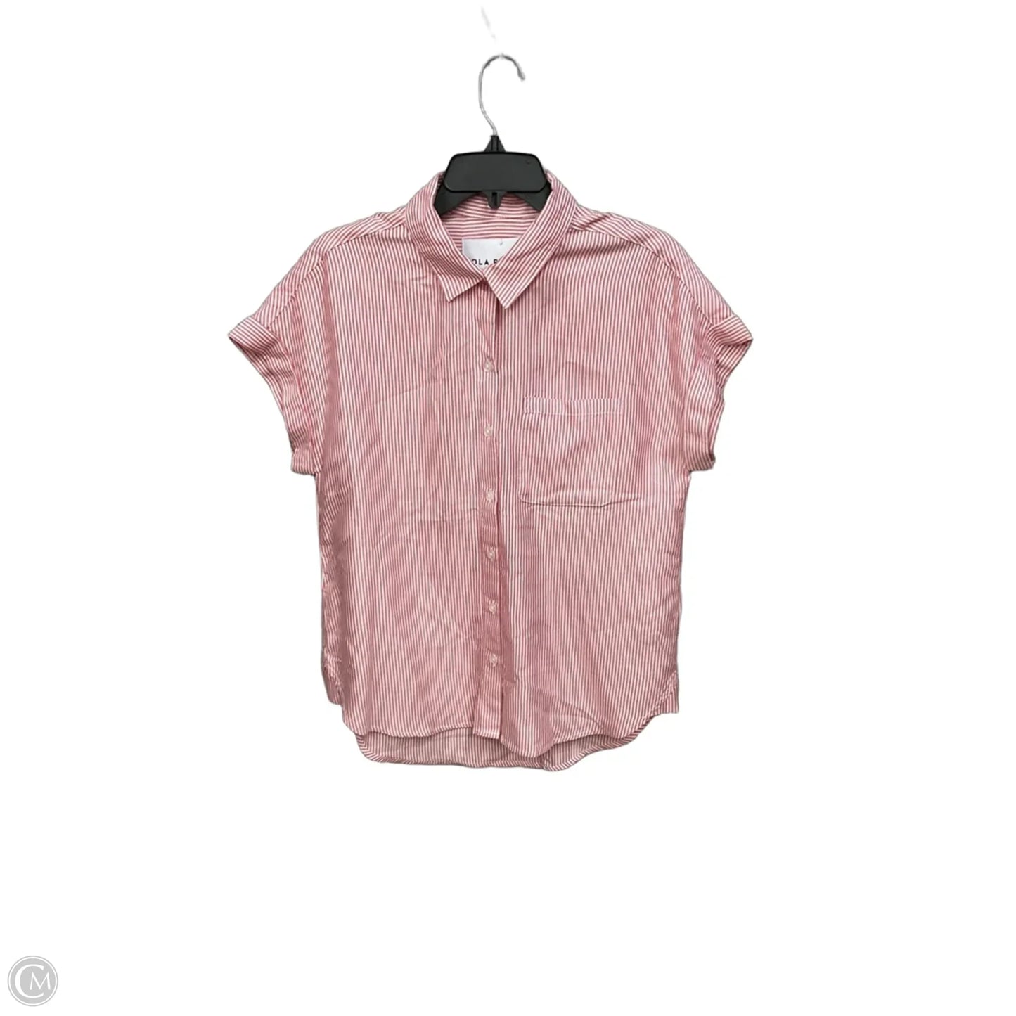 Top Short Sleeve By Lola River In Striped Pattern, Size: S