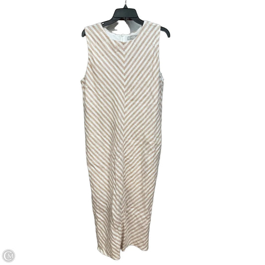 Dress Casual Maxi By Everlane In Tan & White, Size: M