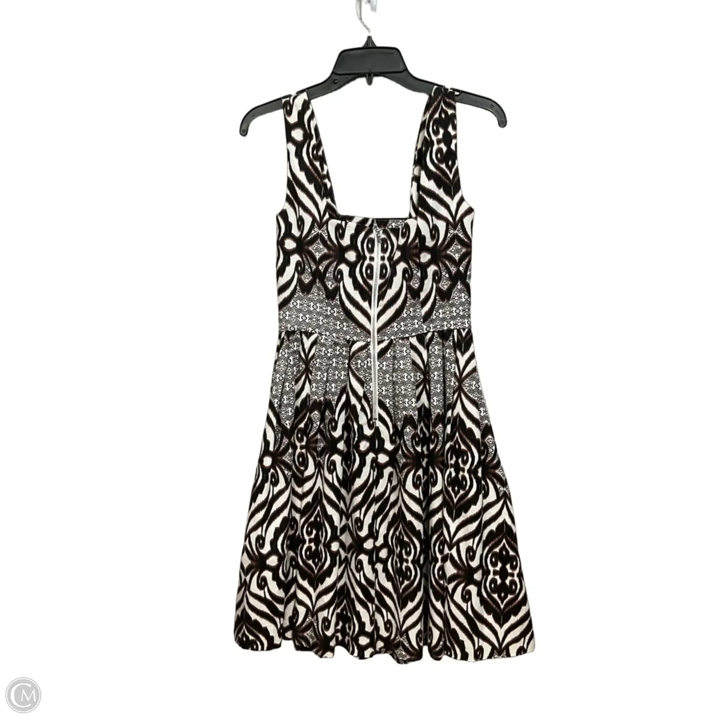 Dress Casual Midi By Eva Mendes In Brown & White, Size: Xs