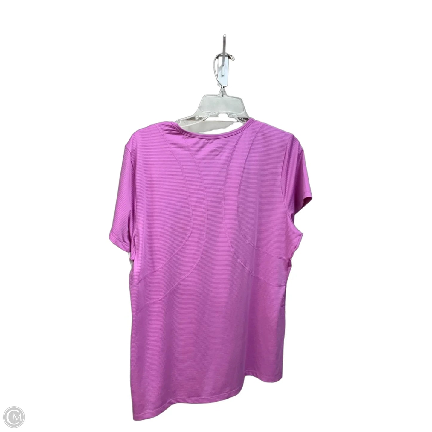 Athletic Top Short Sleeve By Reebok In Purple, Size: Xl