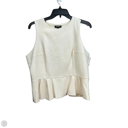 Top Sleeveless By Express In Cream, Size: L