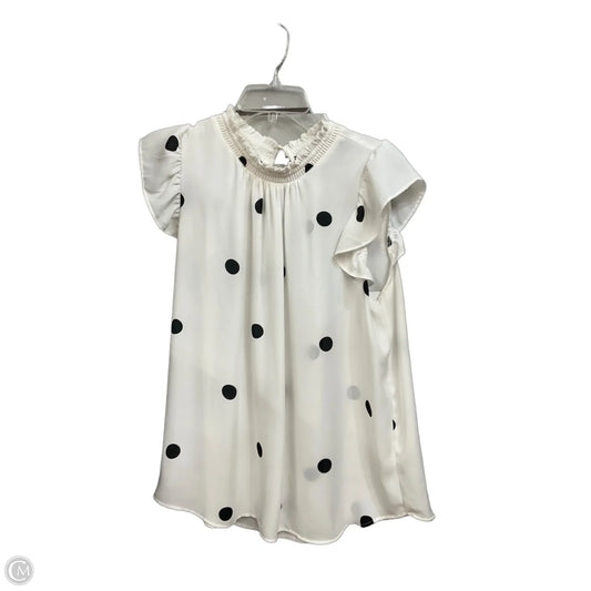 Top Sleeveless By Loft In Polkadot Pattern, Size: L