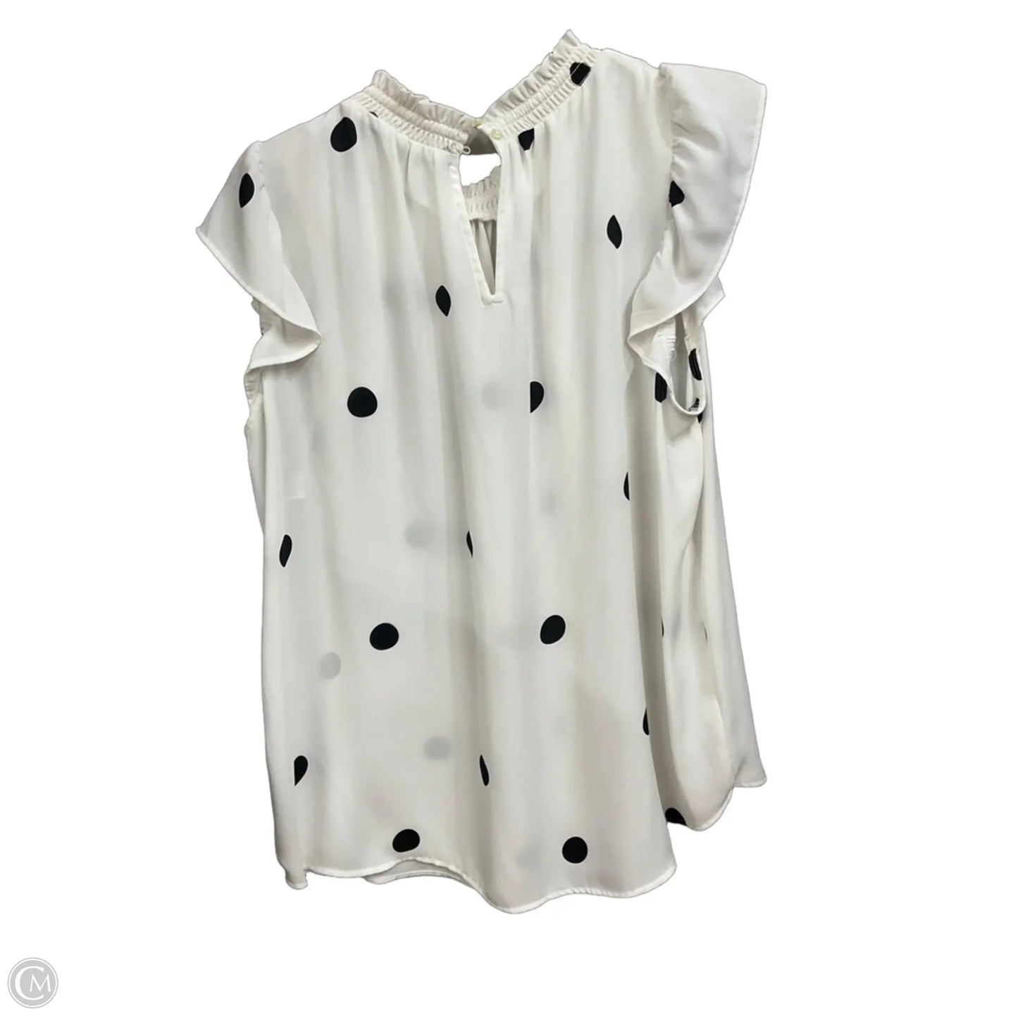 Top Sleeveless By Loft In Polkadot Pattern, Size: L