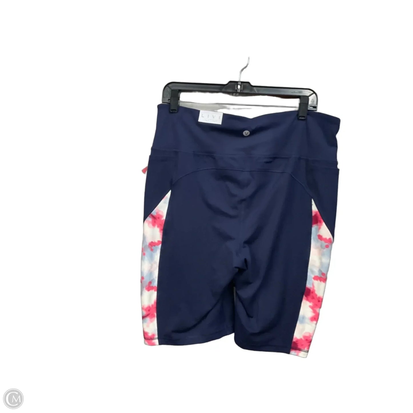 Athletic Shorts By Lane Bryant In Blue & Pink, Size: 2x