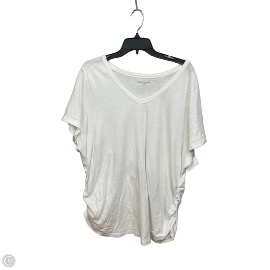 Top Short Sleeve By Lane Bryant In White, Size: 2x