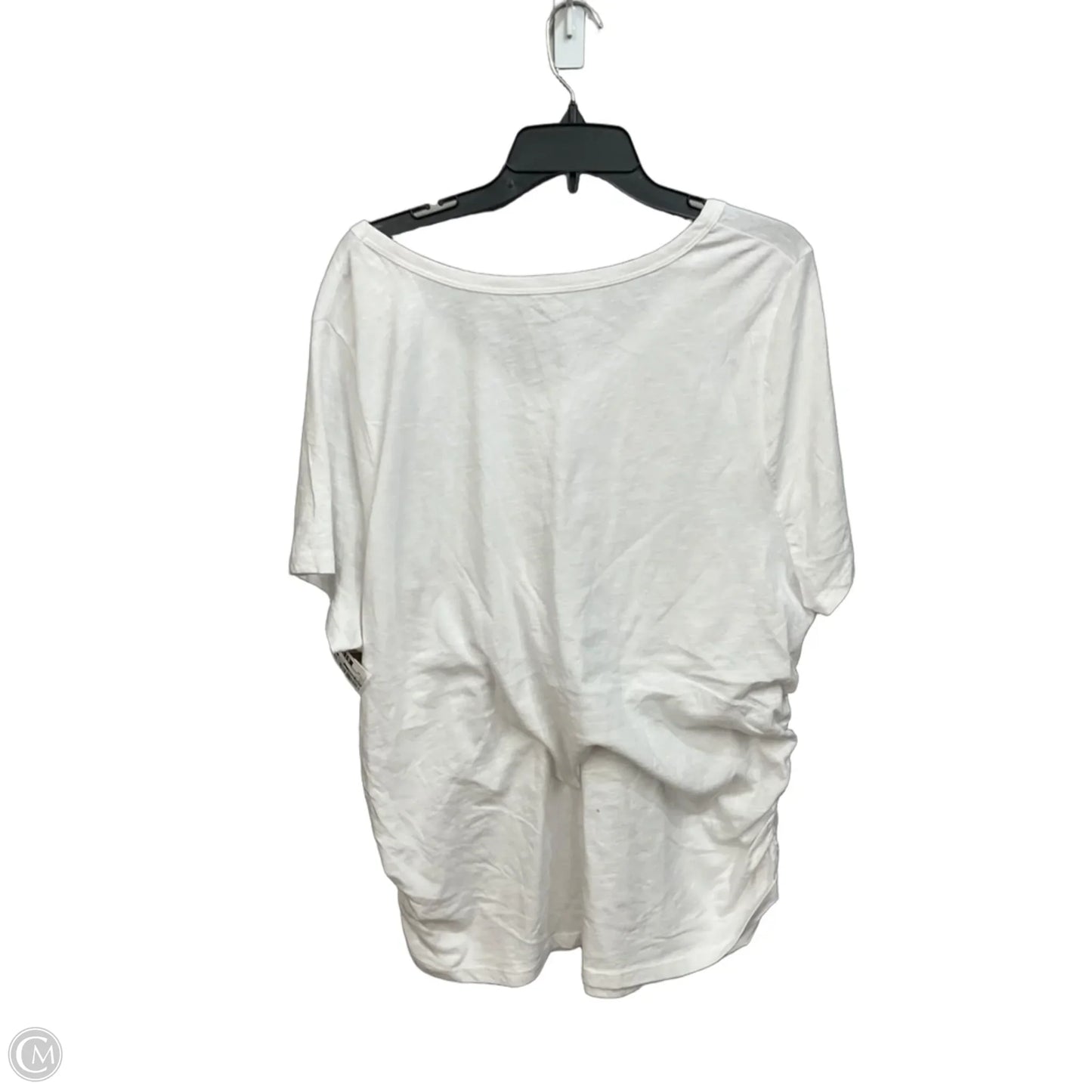 Top Short Sleeve By Lane Bryant In White, Size: 2x