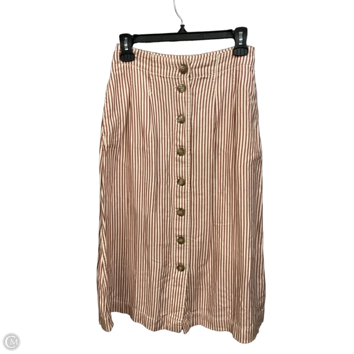 Skirt Midi By Madewell In Striped Pattern, Size: Xxs