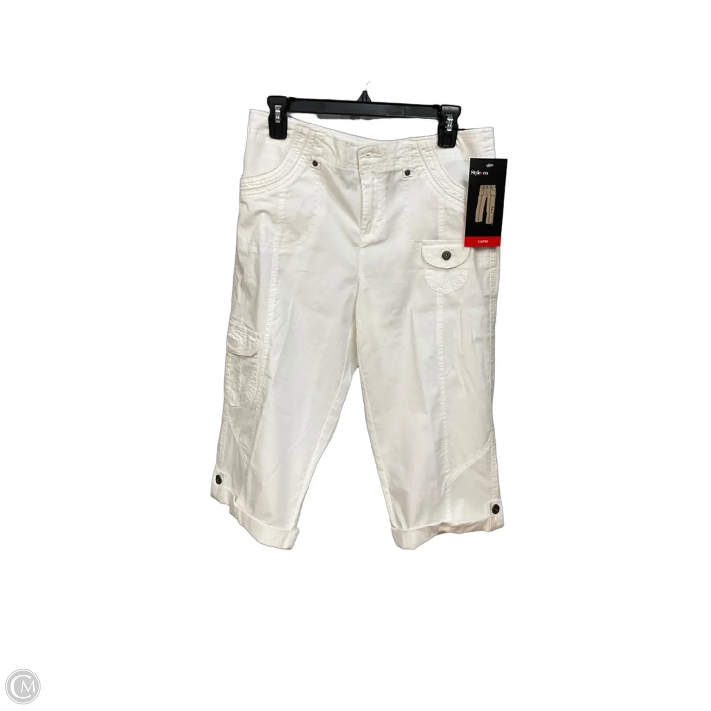 Capris By Style And Company In White, Size: 6
