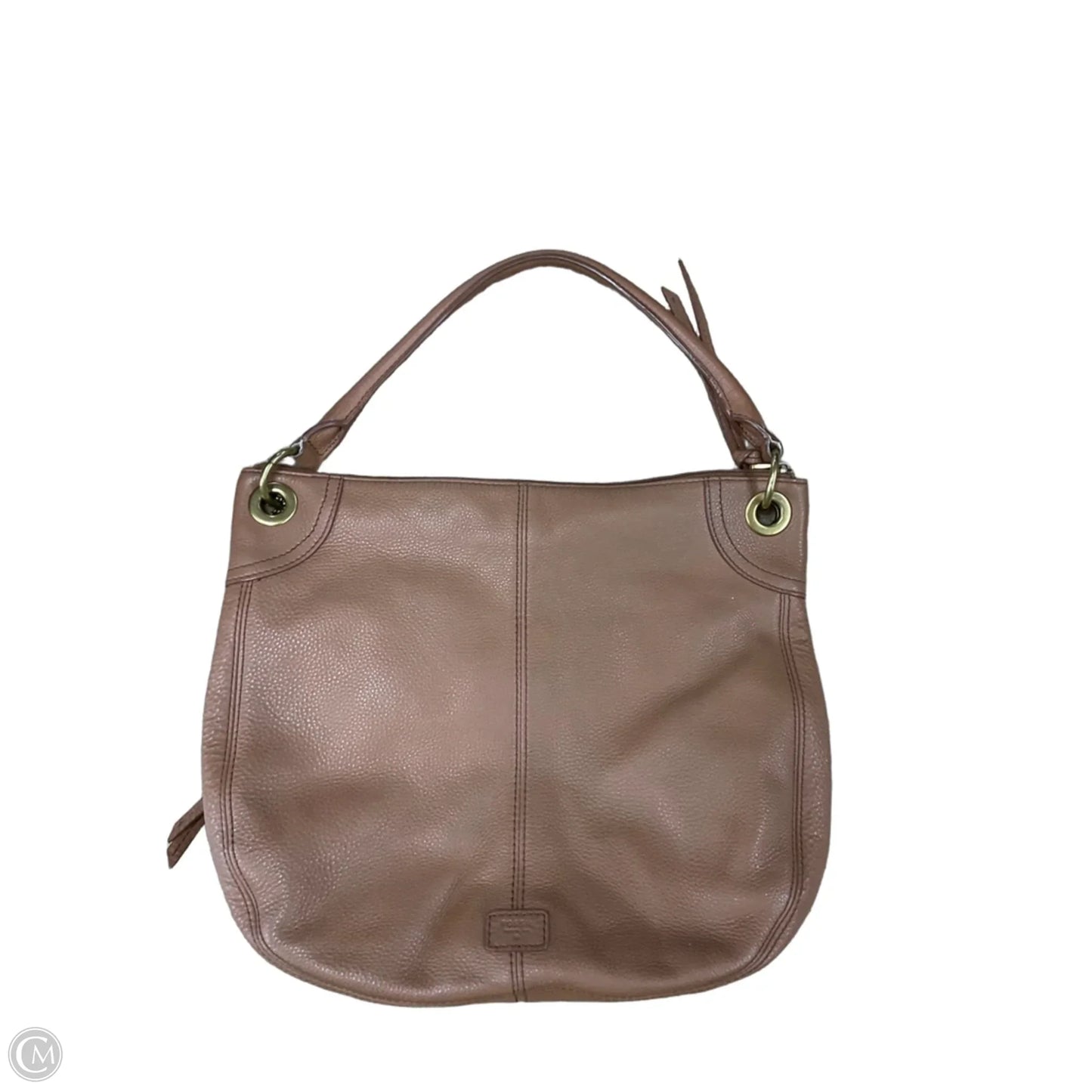 Handbag Leather By Fossil, Size: Medium