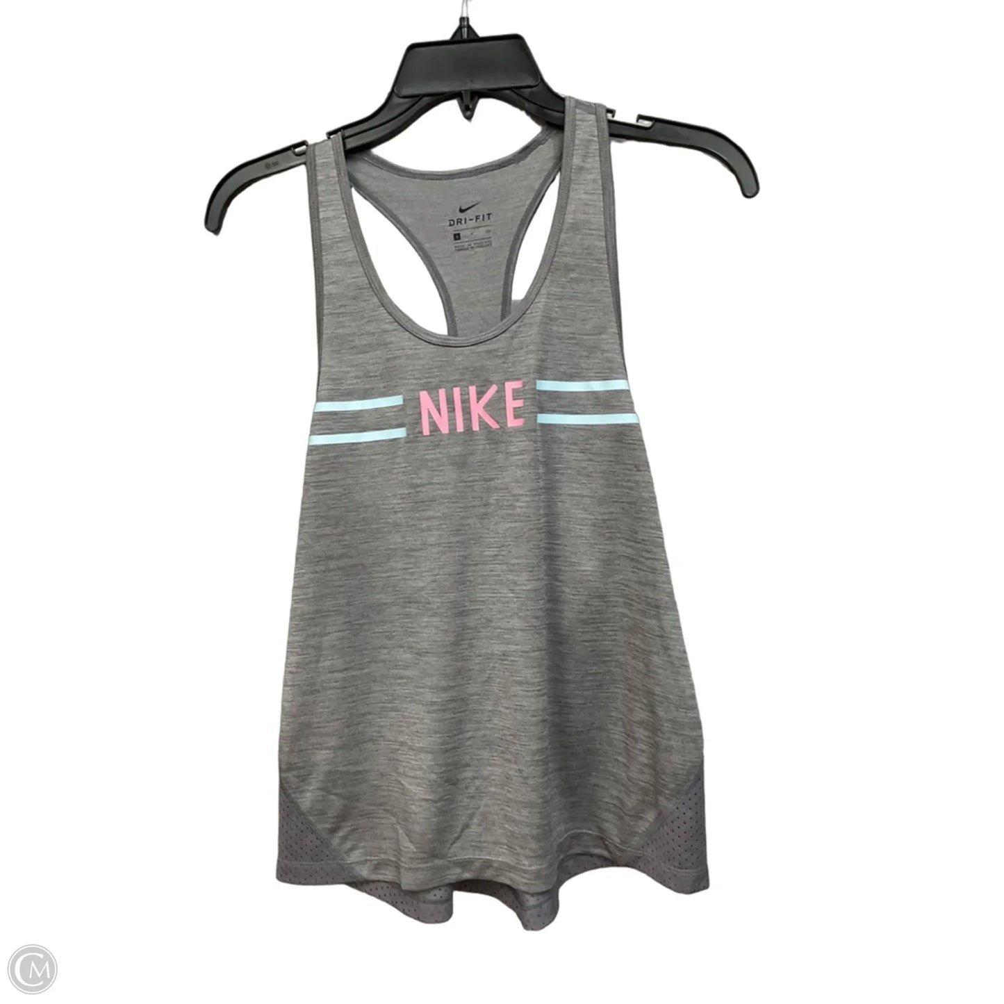 Athletic Tank Top By Nike Apparel In Grey & Pink, Size: S