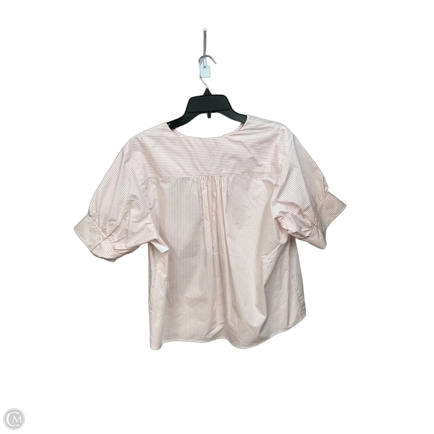 Top Short Sleeve By Frame In Striped Pattern, Size: M