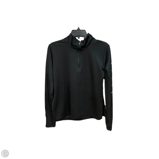 Athletic Top Long Sleeve Collar By Nike Apparel In Black