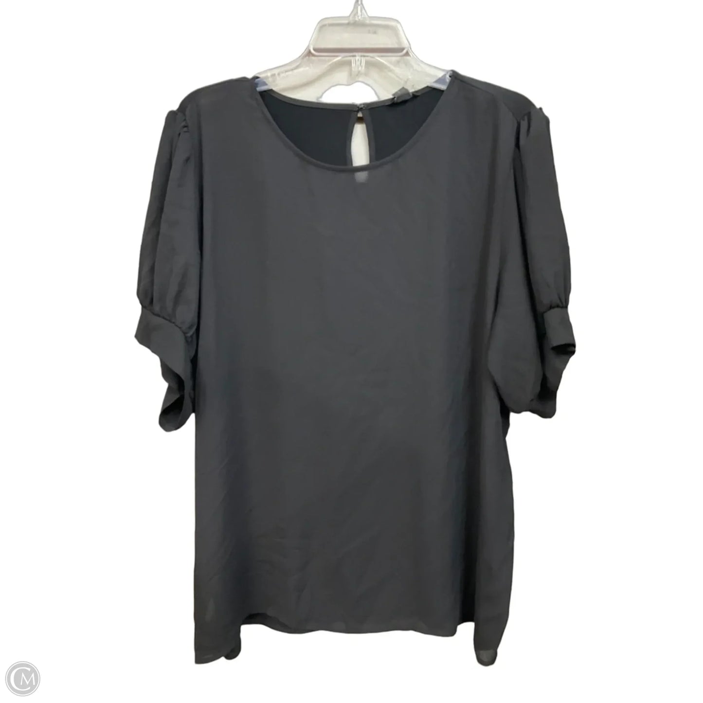 Top Short Sleeve By Ann Taylor In Black, Size: Xl