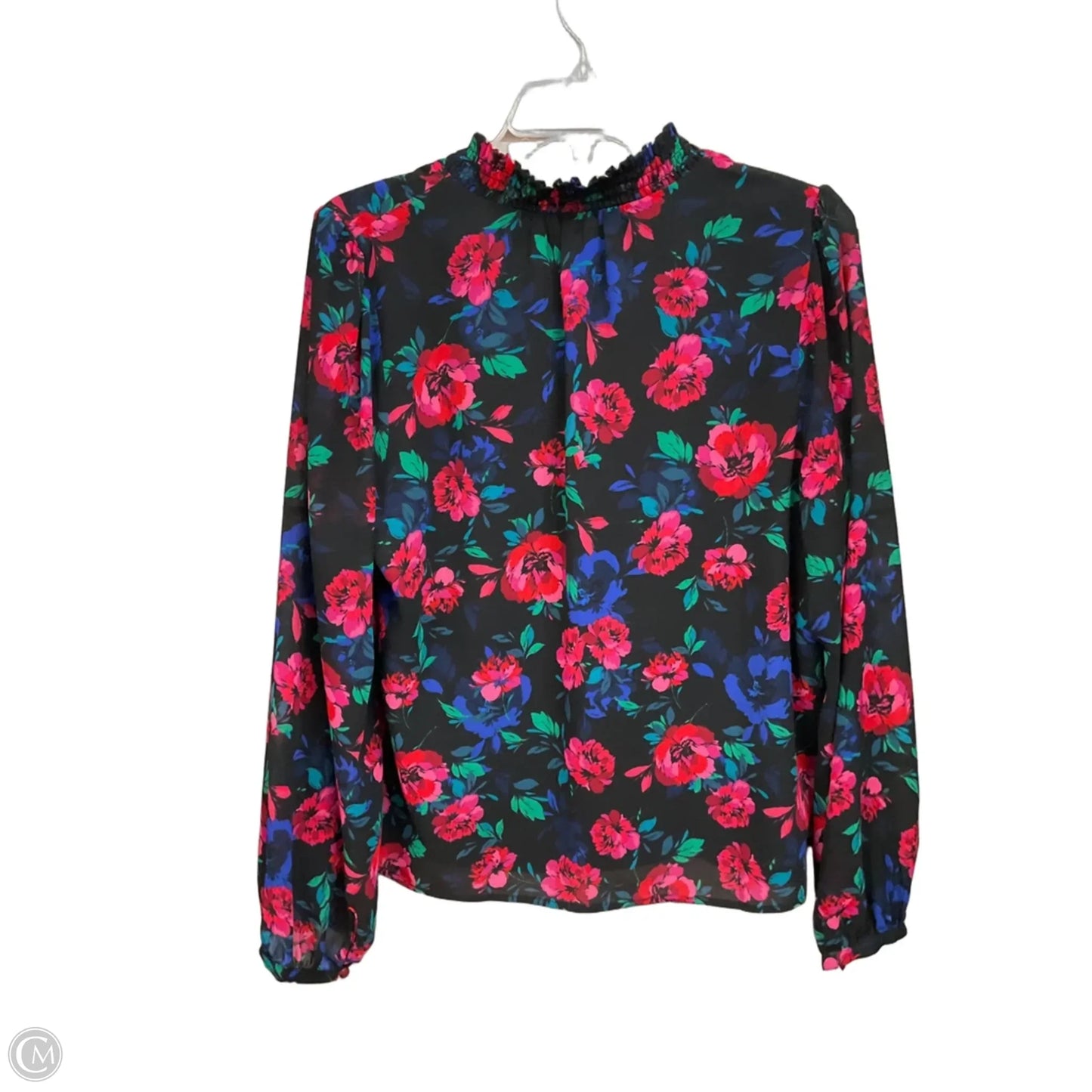 Blouse Long Sleeve By J. Crew In Floral Print, Size: L