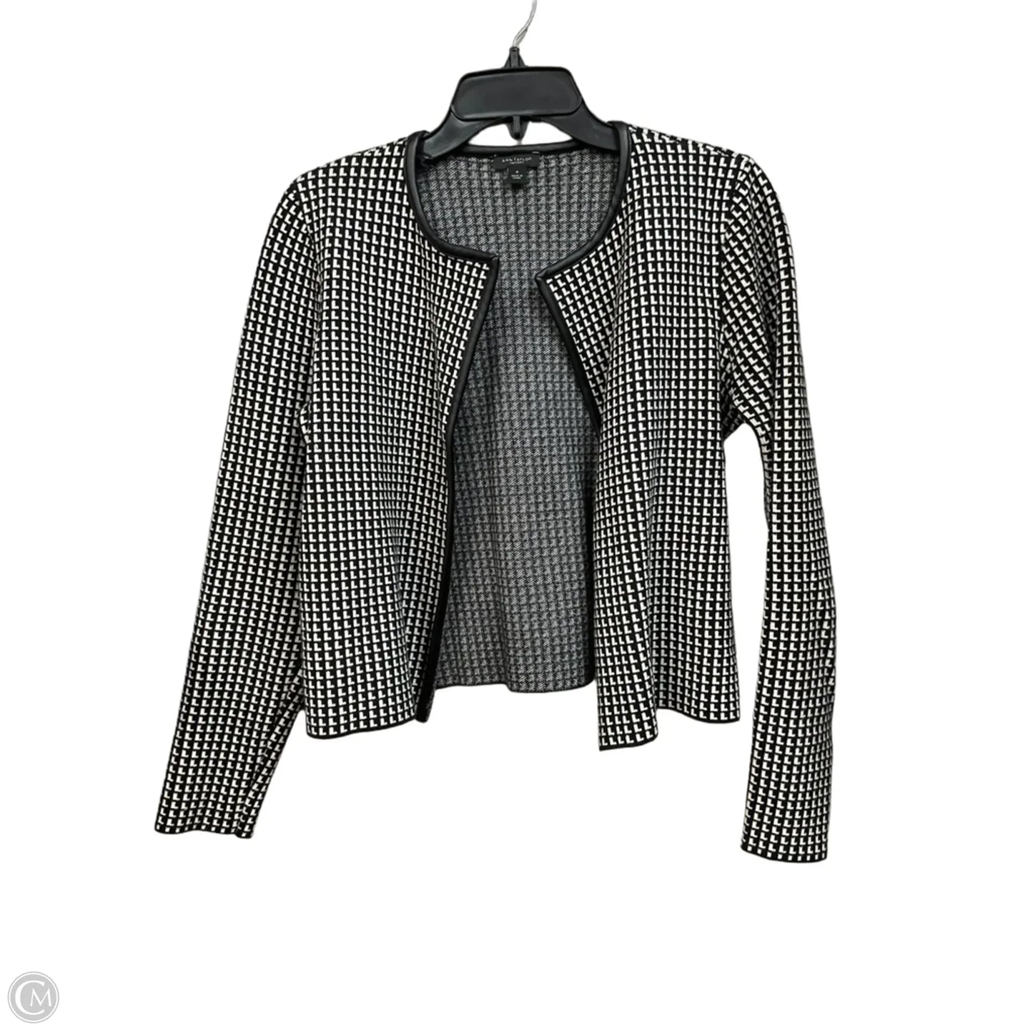 Cardigan By Ann Taylor In Black & White, Size: M