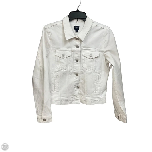 Jacket Denim By J. Crew In White Denim, Size: M