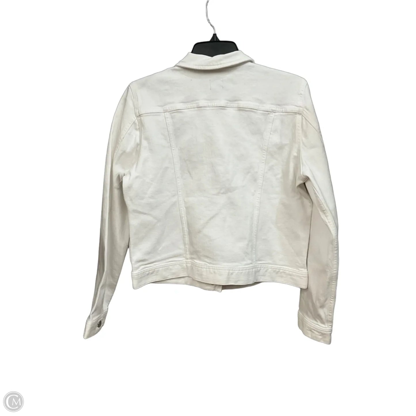 Jacket Denim By J. Crew In White Denim, Size: M