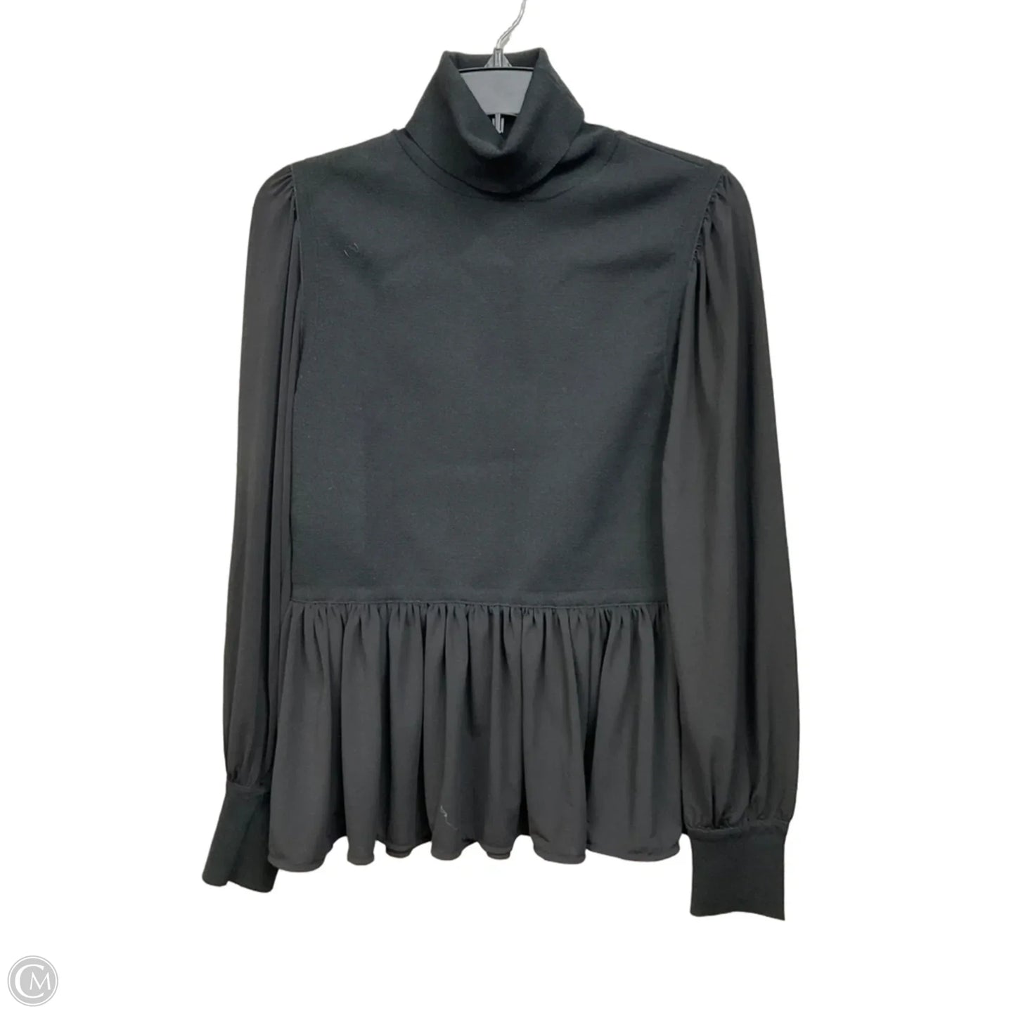 Top Long Sleeve By Ann Taylor In Black, Size: M