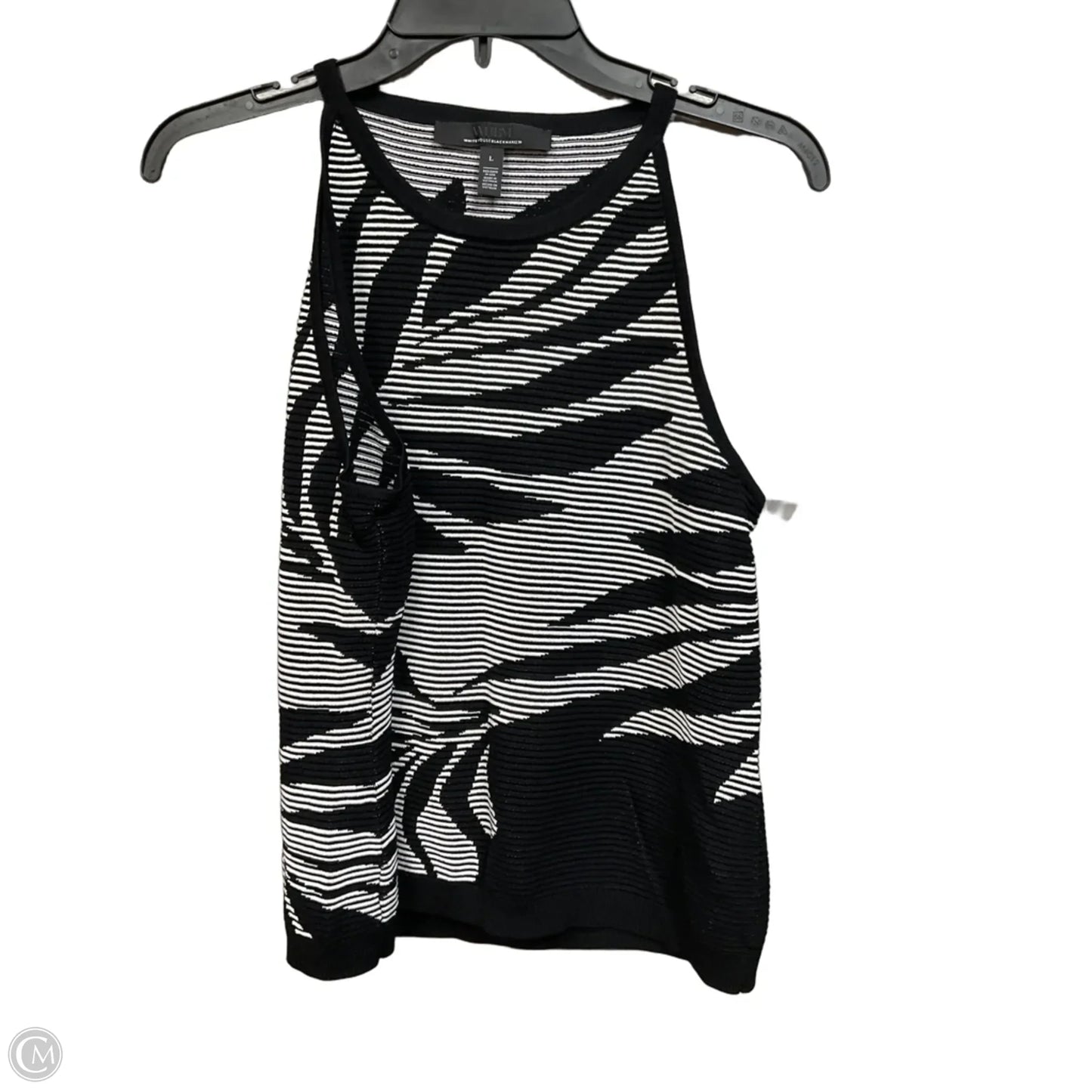 Top Sleeveless By White House Black Market In Black & White, Size: L