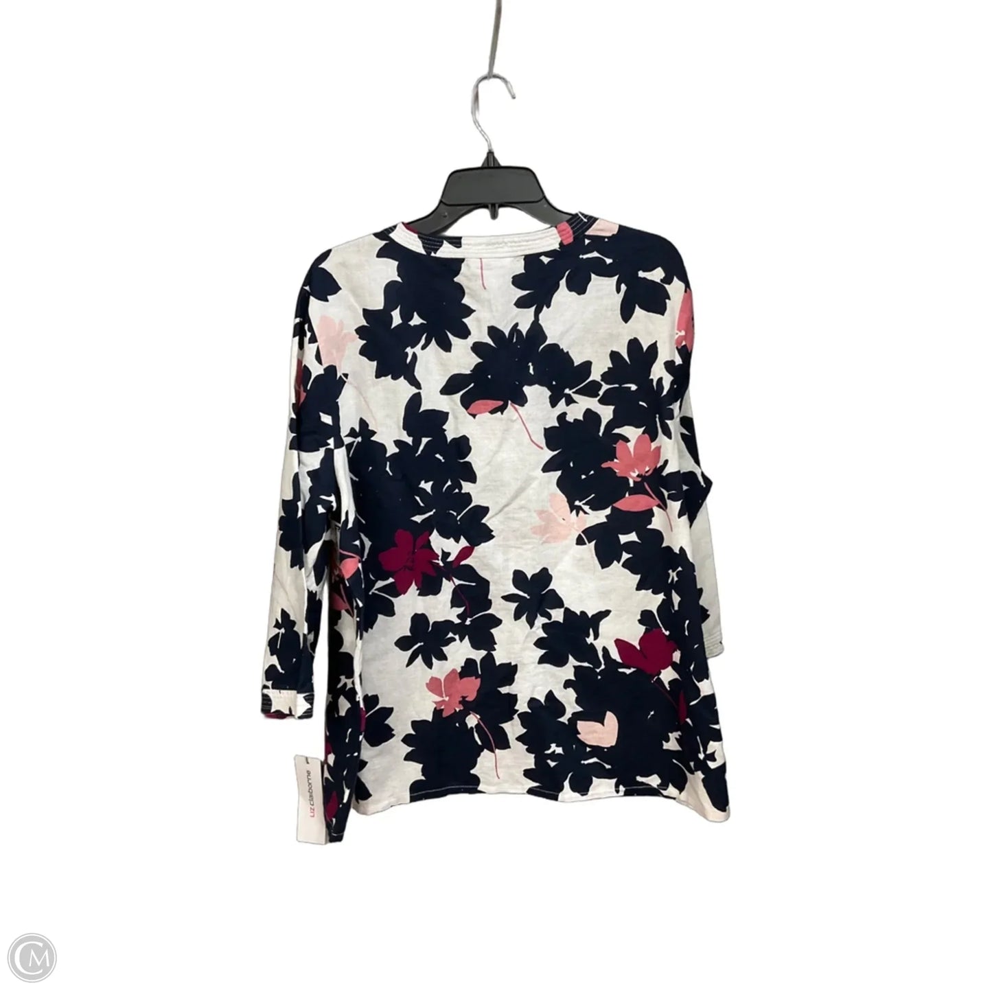 Top Long Sleeve By Liz Claiborne In Floral Print, Size: Xxl