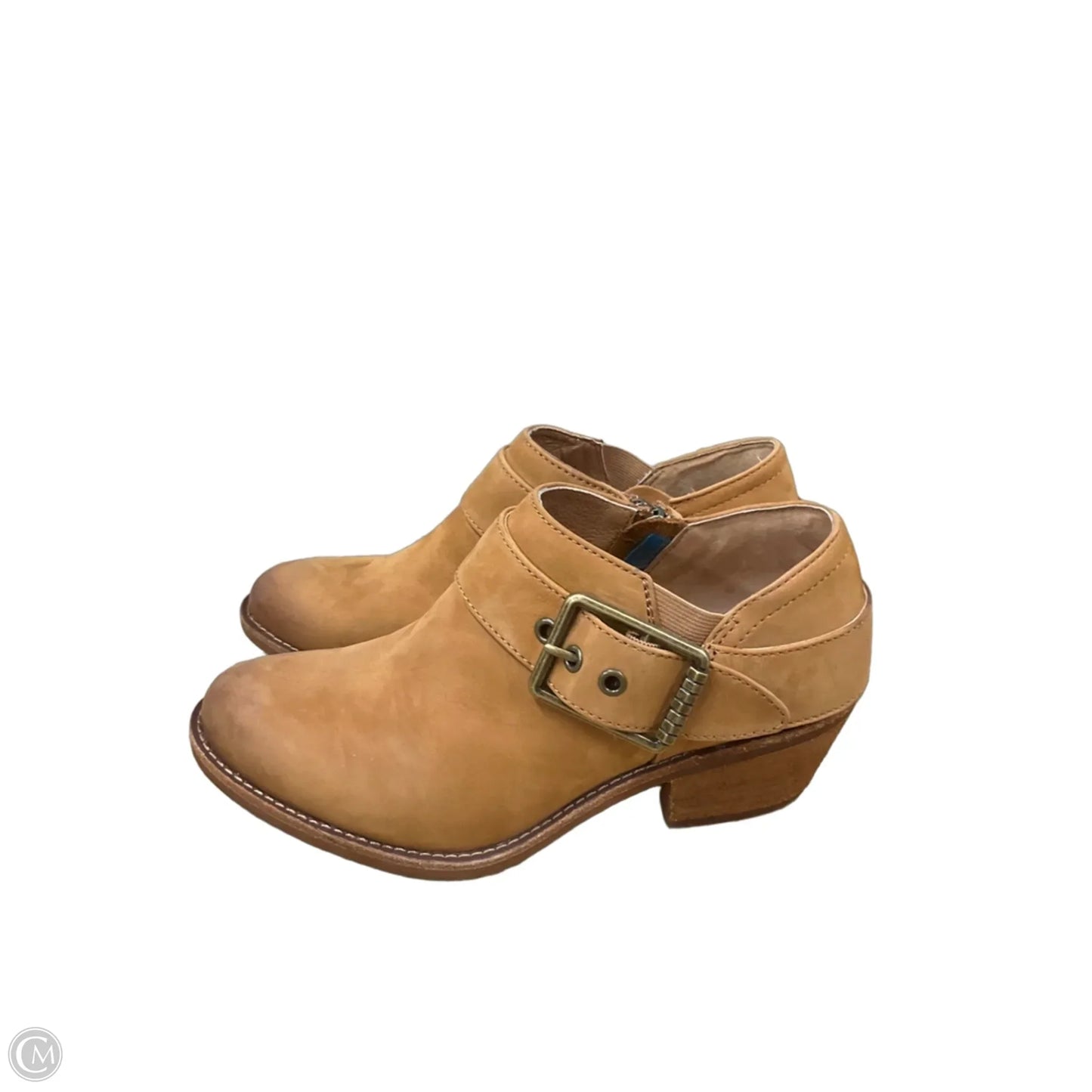 Boots Ankle Heels By Sofft In Brown, Size: 7