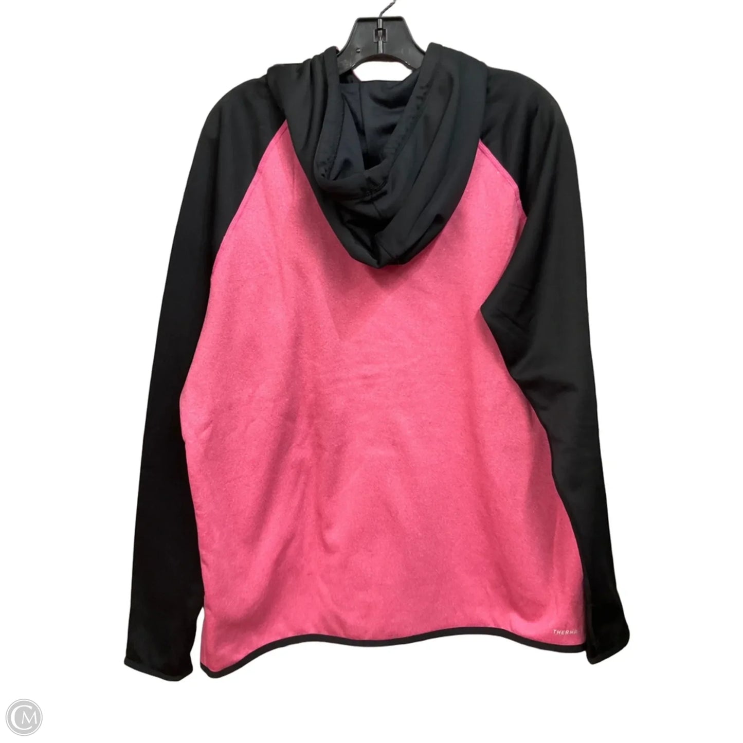 Sweatshirt Hoodie By Nike Apparel In Black & Pink, Size: Xl
