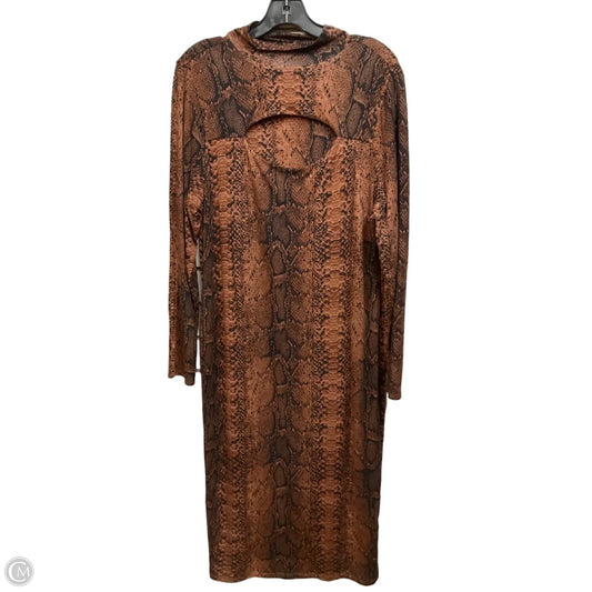 Dress Party Midi By Bar Iii In Snakeskin Print, Size: 1x
