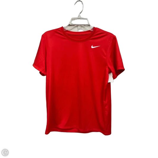 Athletic Top Short Sleeve By Nike Apparel In Red, Size: M
