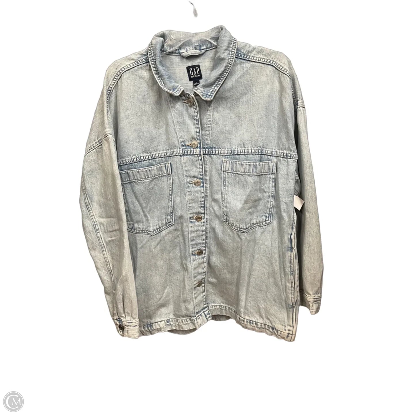 Jacket Denim By Gap In Blue Denim, Size: L
