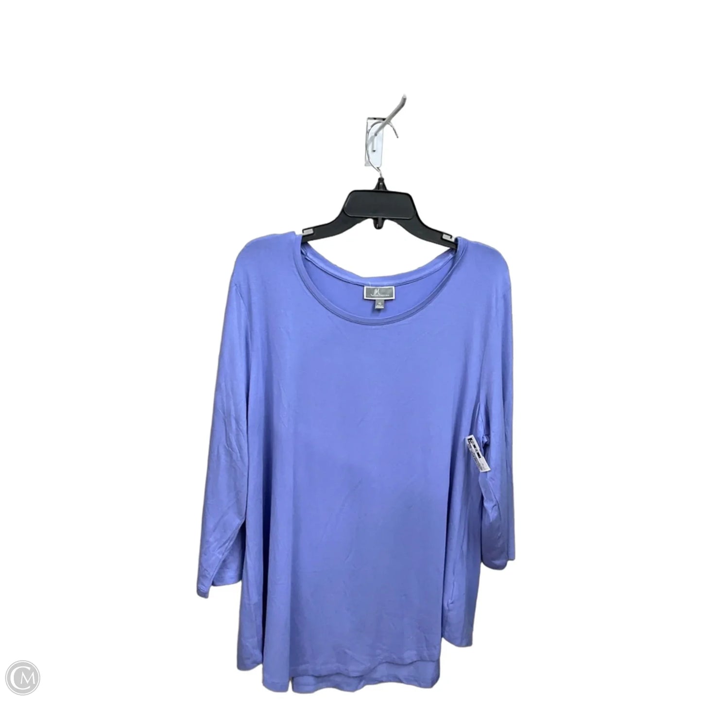 Top Long Sleeve By Jm Collections In Purple, Size: Xl